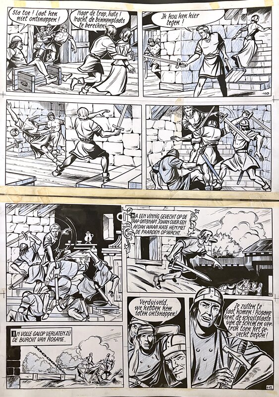 Willy Vandersteen, De Rode Ridder 37 - De wilde jacht - (1968) - Planche originale