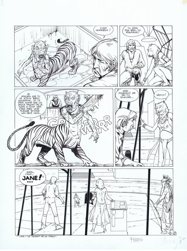 Ferry - Ian Kaledine originele pagina - Comic Strip