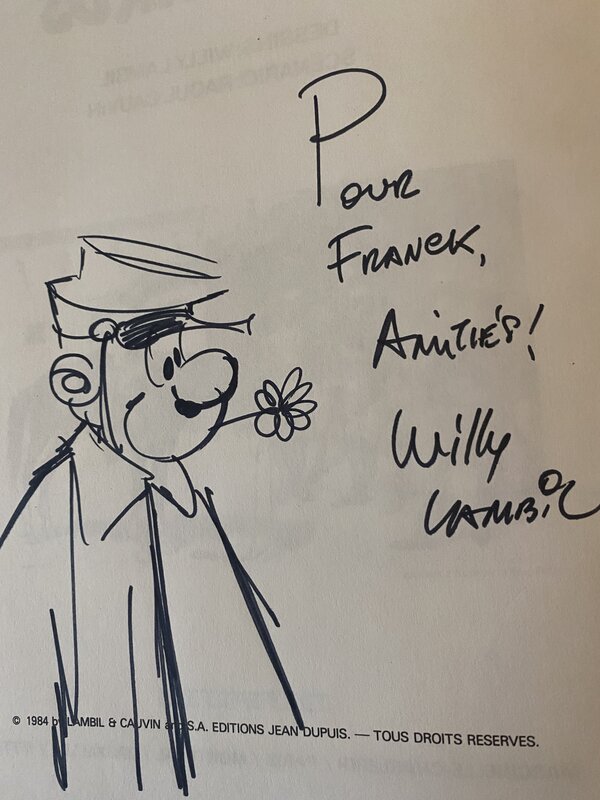 Willy Lambil, Blutch fleur à la bouche - Sketch