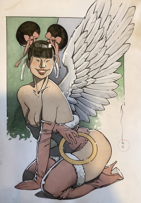 Encore un ange by Michetz - Original Illustration