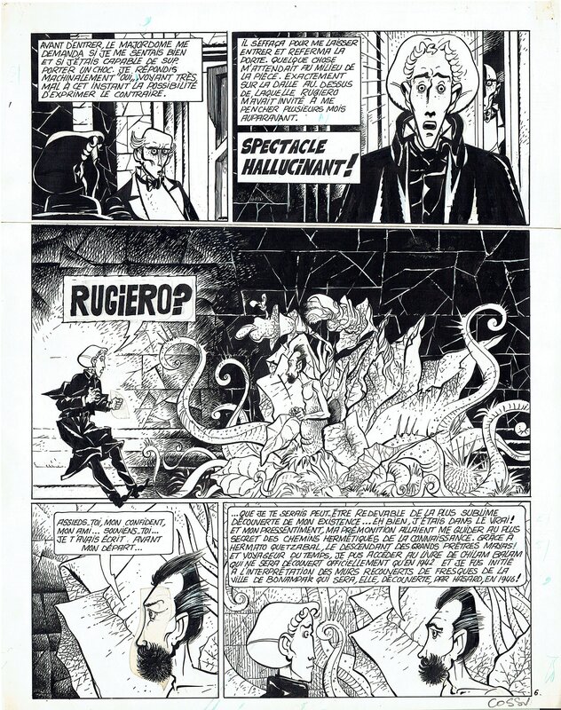 For sale - Antonio Cossu, Spirou - Alceister Crowley - L'escalier d'Uxmal - Page 6 - Comic Strip