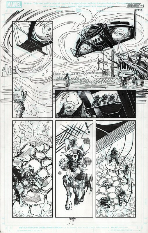 Jorge Coelho, Rocket Raccoon - Grounded #4, p.14 - Planche originale