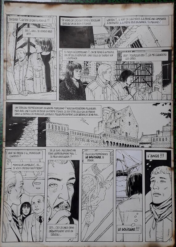 En vente - Lucien Rollin, Jean Dufaux, Le solitaire Tome 1 page 21 - Planche originale