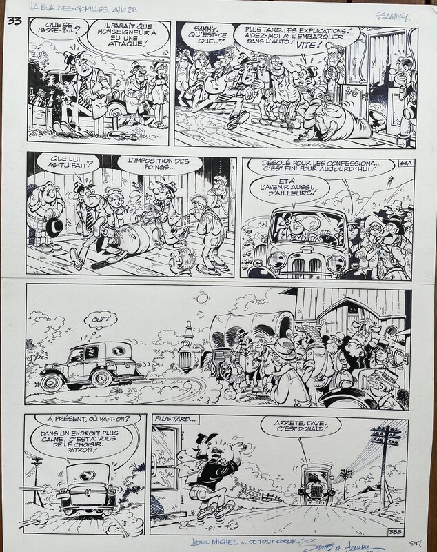 Jean-Pol, Raoul Cauvin, LA B.A. DES GORILLES - Planche originale