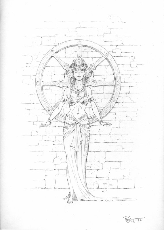 For sale - Mata HARI 3 by Olivier Roman - Original Illustration