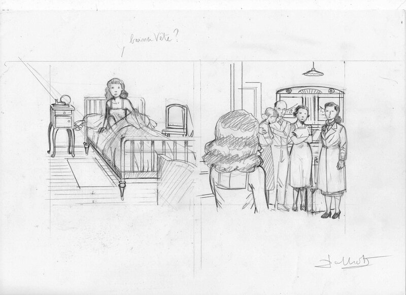 For sale - Simone Veil by Hervé Duphot - Original art