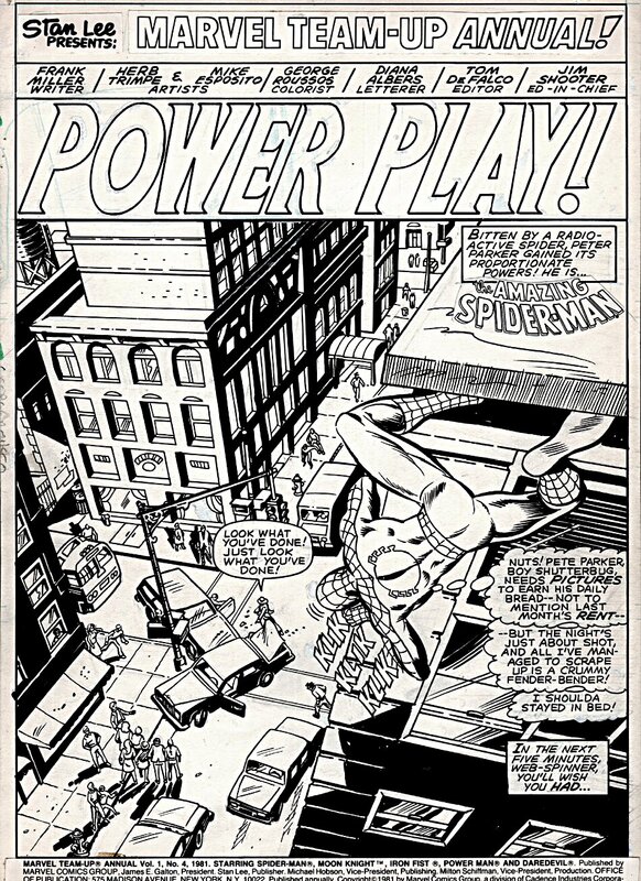 Herb Trimpe, Mike Esposito, Frank Miller, Marvel Team-Up Annual #4 P1 - Planche originale