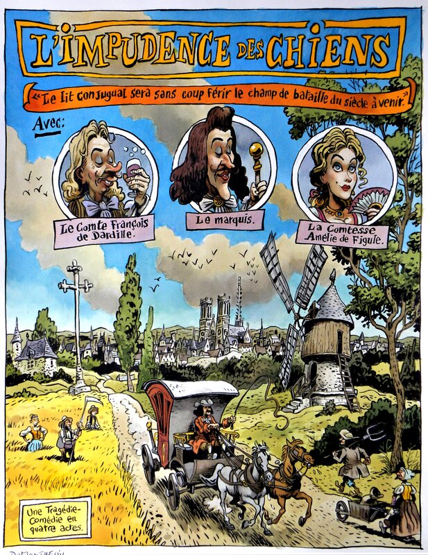 En vente - » L’Impudence des chiens » – Planche originale n° 1 – Nicolas Dumontheuil - Planche originale