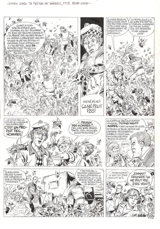 Eddy Paape, Johnny Congo  la flèches des ténébres  planche 12 - Planche originale