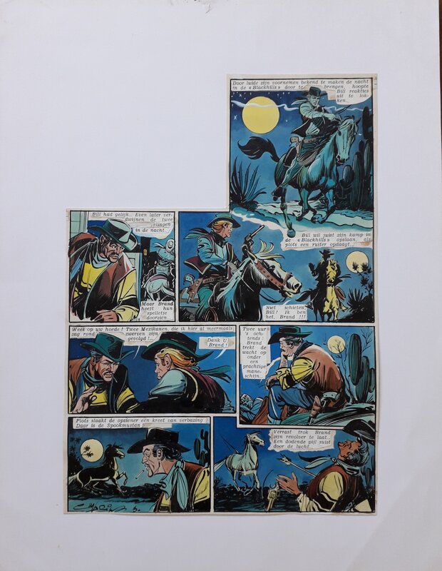 En vente - Western par Claude Marin - Planche originale