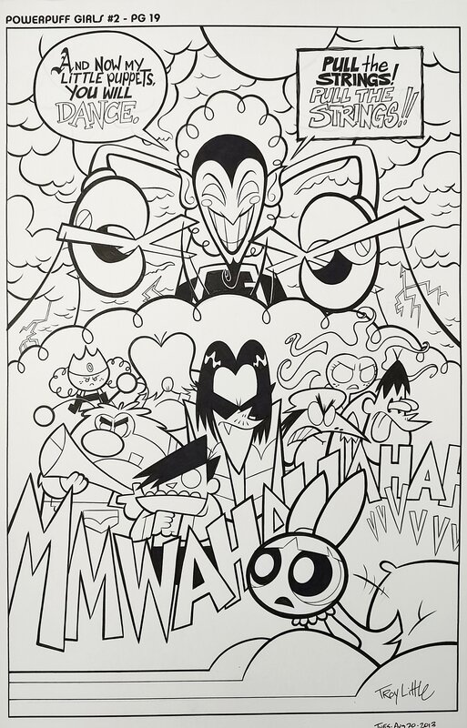 For sale - The Powerpuff Girls #2 Splash ft HIM, Fuzzy Lumpkins, Medusa & The Gangreen Gang - Troy Little - IDW - Comic Strip