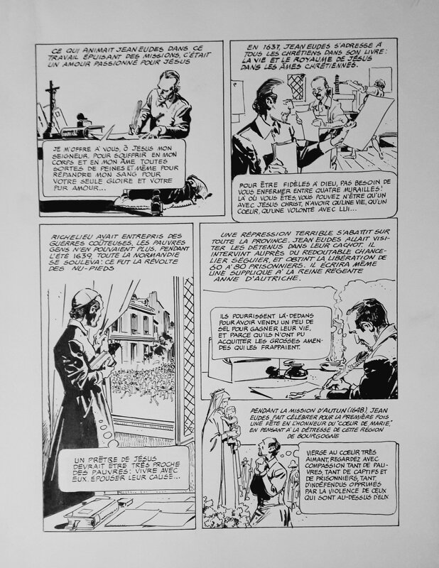 Victor De La Fuente, St-Jean Eudes, planche originale - Planche originale