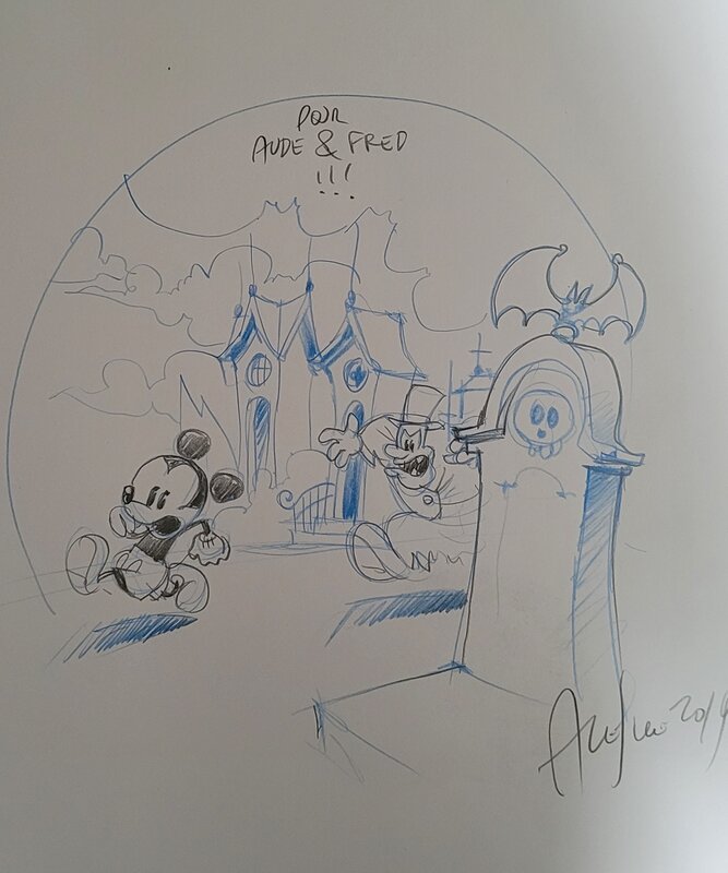 Dédicace de Nesme dans Horrifikland - Une terrifiante aventure de Mickey Mouse - Dédicace