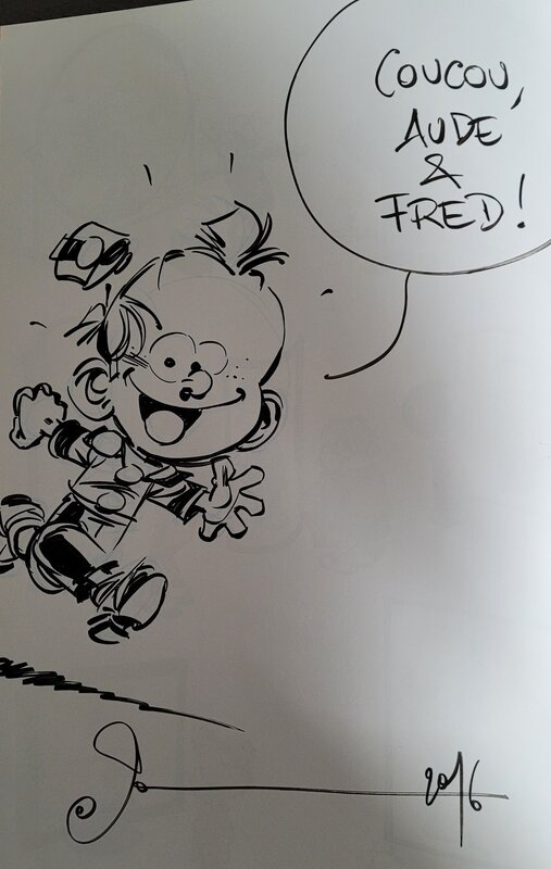 Dan Verlinden, Dédicace de Dan dans le petit spirou tome 16 - Sketch