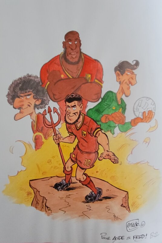 Stédo, Dédicace de Stedo dans les diables rouges tome 6 - Sketch