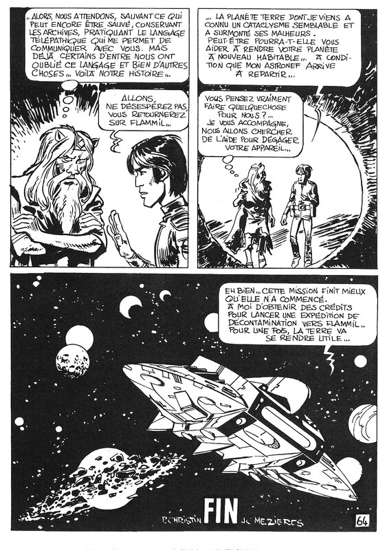 Jean-Claude Mézières, Pierre Christin, Par les chemins de l'espace - La planète triste - Planche originale