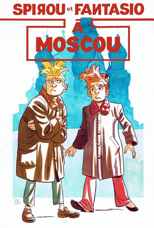 Spirou A MOSCU par Pedro Colombo - Couverture originale