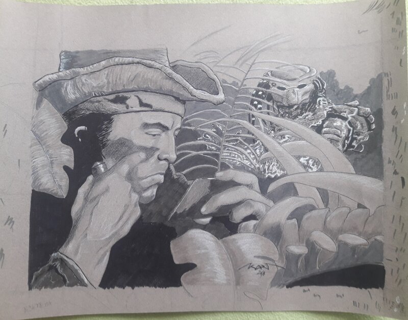 MarV Vasconcelos, Billy's portrait [predator] - Original Illustration