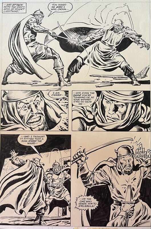 John Buscema, Thomas Roy, Ernie Chan, King CONAN 6 planche : 21 ¨ vengeance from the desert ¨ - Planche originale