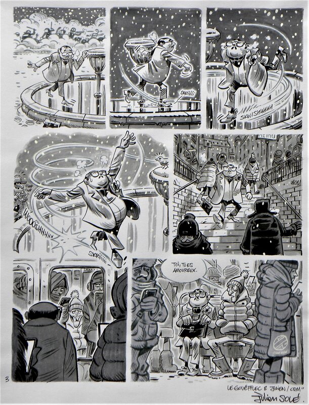 For sale - Monsieur Léon – Planche Originale n° 16 – Julien Solé - Comic Strip