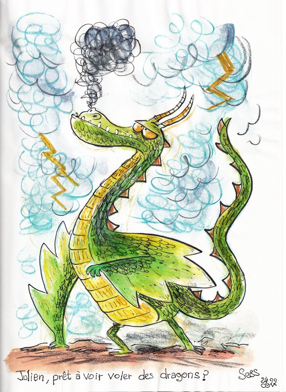 Le dragon par Sess - Dédicace