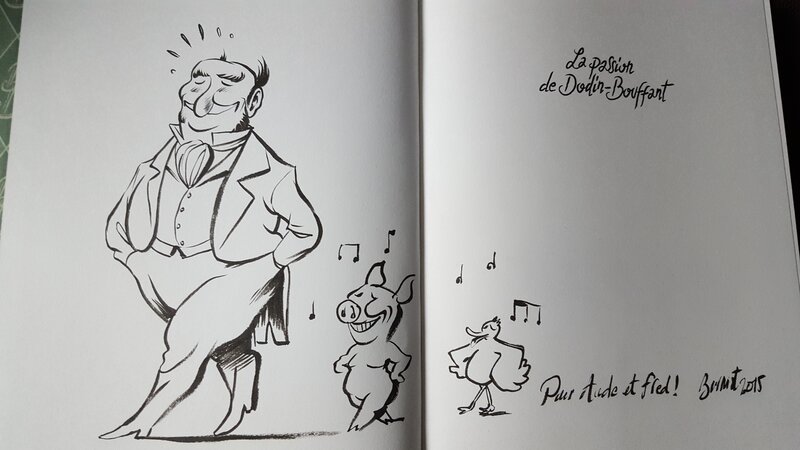Dédicace de Burniat dans La passion de Dodin-Bouffant - Sketch