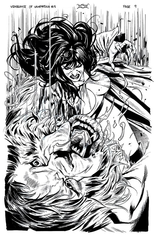 Michael Sta. Maria, Vengeance of Vampirella #8 Splash p. 11 ** Dynamite® - Planche originale