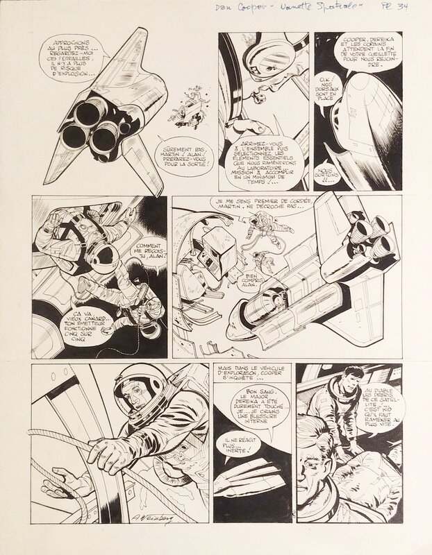 Albert Weinberg, Dan Cooper - Navette Spatiale, Planche 34 - Comic Strip