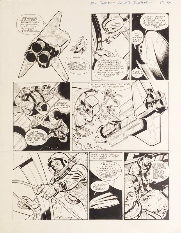 Weinberg - Dan Cooper tome 31 : Navette Spatiale, Planche 34 - Planche originale