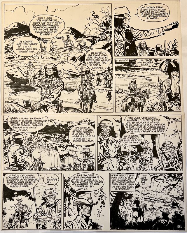 Blueberry- L’Aigle Solitaire- Jean Giraud/ Jean Michel Charlier - Planche originale