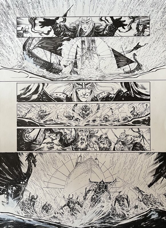 Robin Recht, Didier Poli, Julien Blondel, Jean Bastide, Elric Tome :1 le trone de rubis planche : 24 - Planche originale