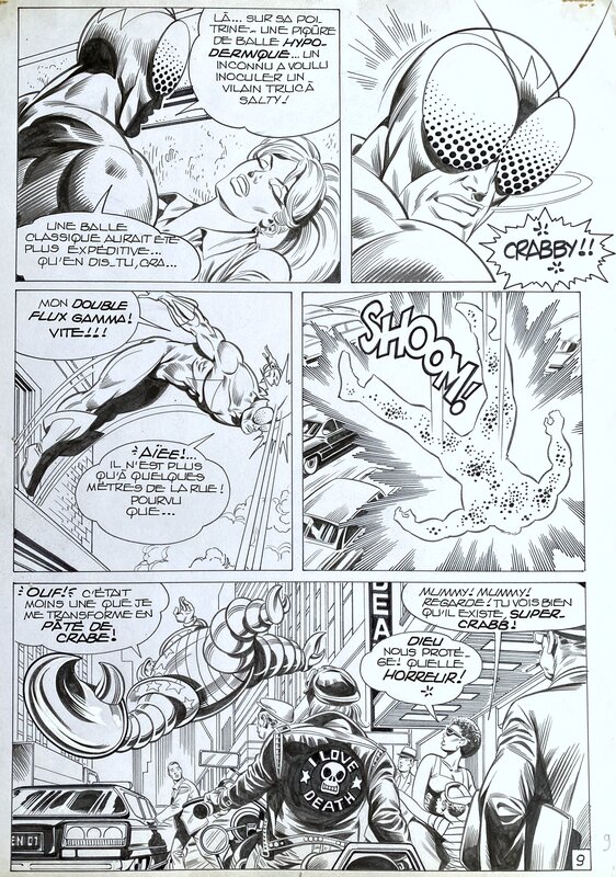 Jean-Yves Mitton, Mikros - Titans #41 - planche n°9 - Microbios l'anti-Mikros - Planche originale