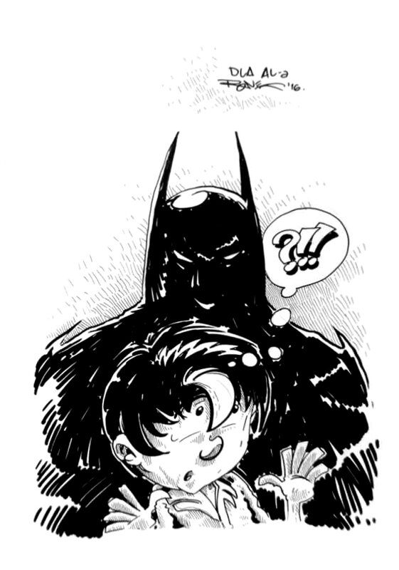 Hubert Ronek, Antek et Batman - dedicace - Sketch