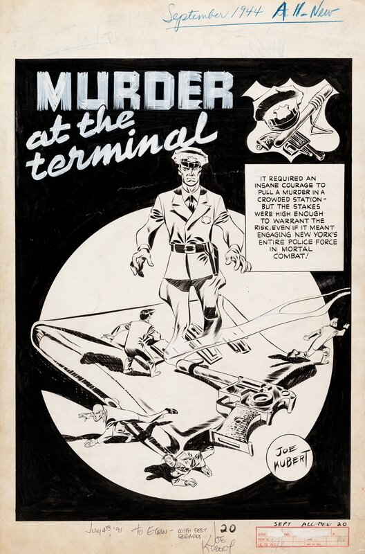 Joe Kubert, Murder at the terminal p1 - Planche originale