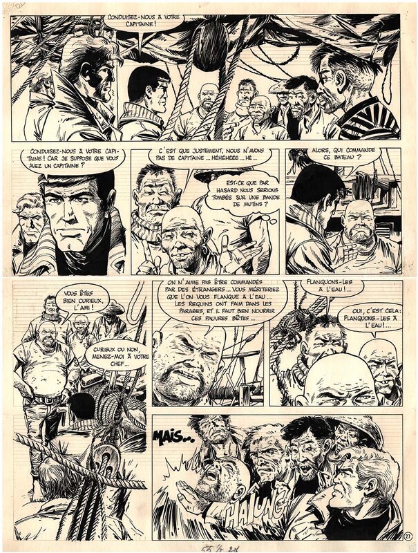 William Vance, Bob Morane les 7 croix de plomb page 27 - Comic Strip