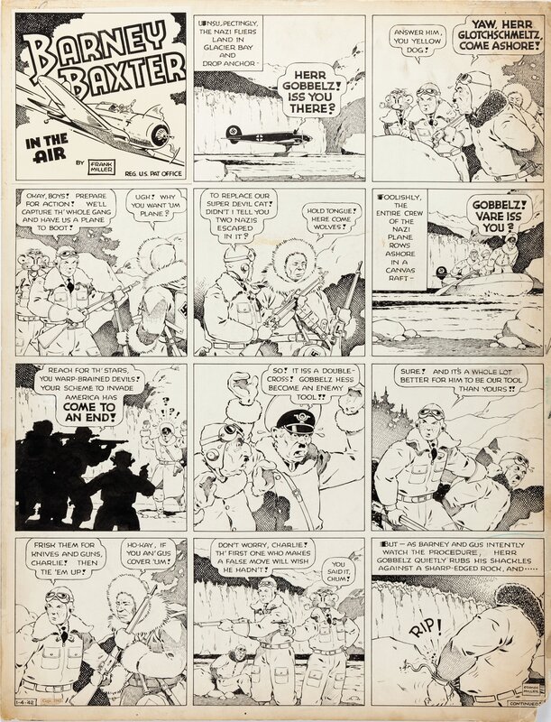 Barney Baxter par Frank Miller I - Planche originale