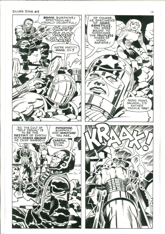 Silver Star 5p17 par Jack Kirby, D.Bruce Berry - Planche originale