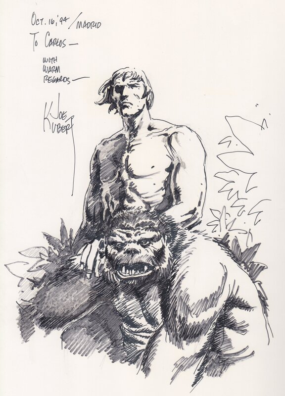 Tarzan par Joe Kubert - Dédicace