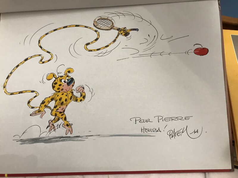 Batem, Cerise, Marsupilami jouant au tennis - Dédicace