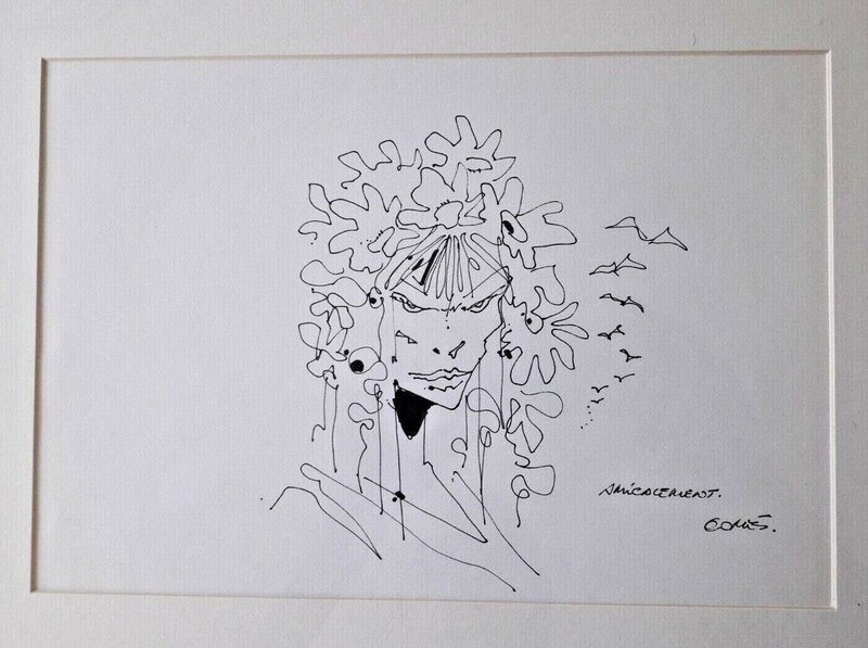 Femme fleur par Didier Comès - Dédicace