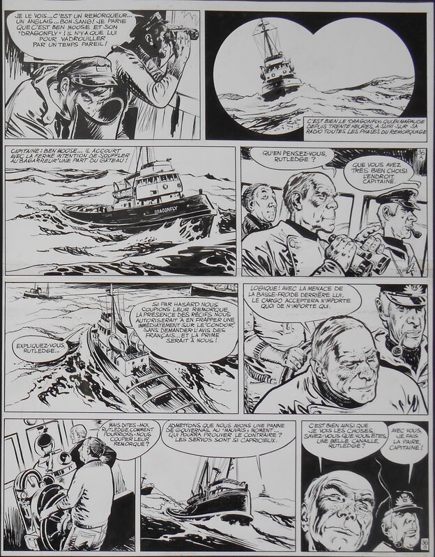 René Follet, Maurice Tillieux, S.O.S. Bagarreur planche 36 (diptyque 35-36) - Comic Strip