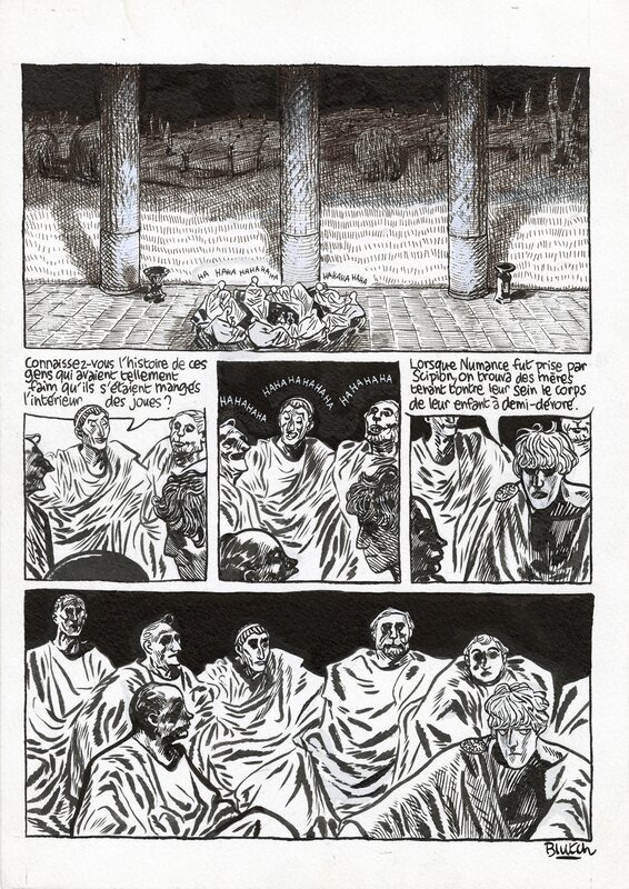 Blutch, Planche de fin Péplum - Planche originale