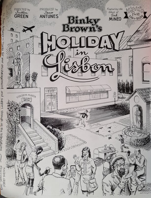 Justin Green, Binky Brown's Holiday in Lisbon - Illustration originale