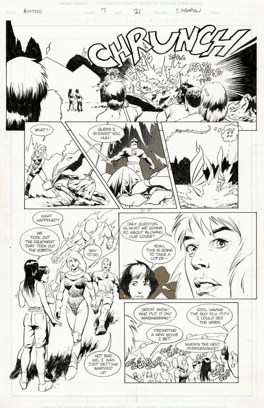 Scott Hampton, Gen13 Bootleg #7 p21 - Planche originale