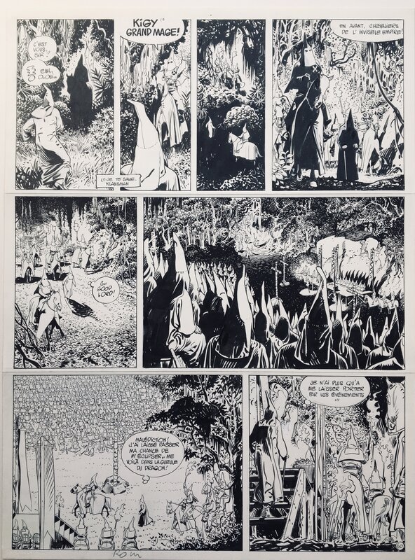 Christian Rossi, Jean-Michel Charlier, Jean Giraud, Jim Cutlass . Le Klan - Planche originale