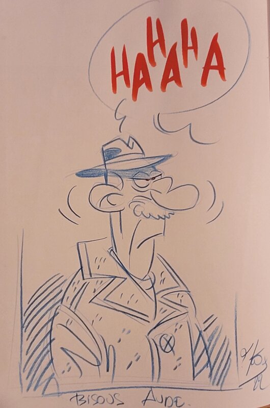 Dédicace de Kox dans l'agent 212 tome 30 - Sketch