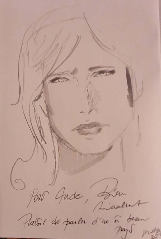 Dédicace de Vrancken dans I.R.S tome 21 - Sketch