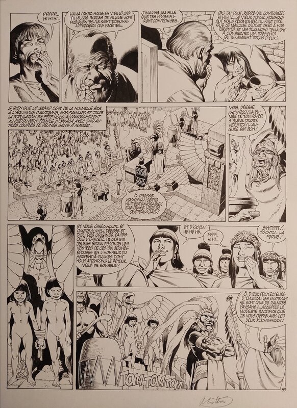 Jean-Yves Mitton, Quetzalcoatl tome 1 planche 33 - Planche originale