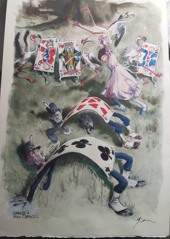 Hommage à Alice by René Follet - Original Illustration