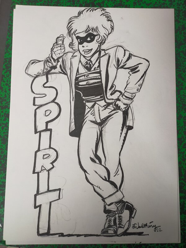 Hommage au Spirit by François Walthéry - Original Illustration